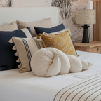 BERNIE S coussin /  côtelé+velours