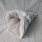 BERNIE S côtelé écru + velours beige