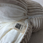 BERNIE S côtelé beige + velours beige
