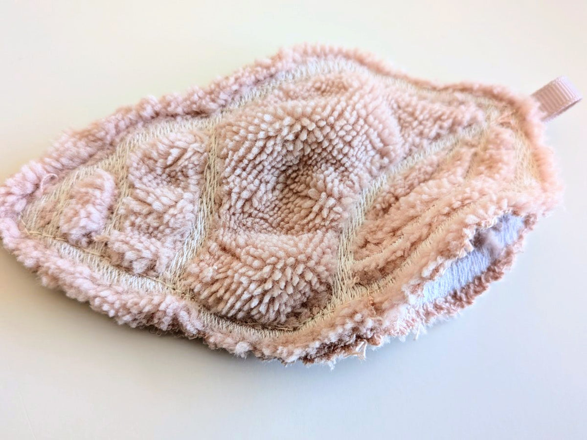 Lingette démaquillante coquillage- vieux rose