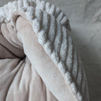 BERNIE S côtelé écru + velours beige