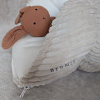 BERNIE S côtelé beige + velours écru