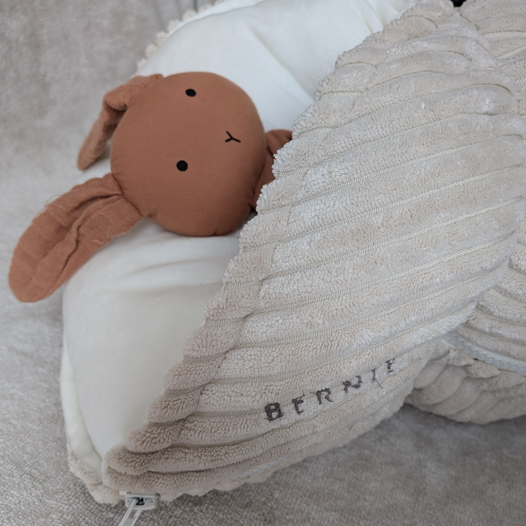 BERNIE S coussin /  côtelé+velours