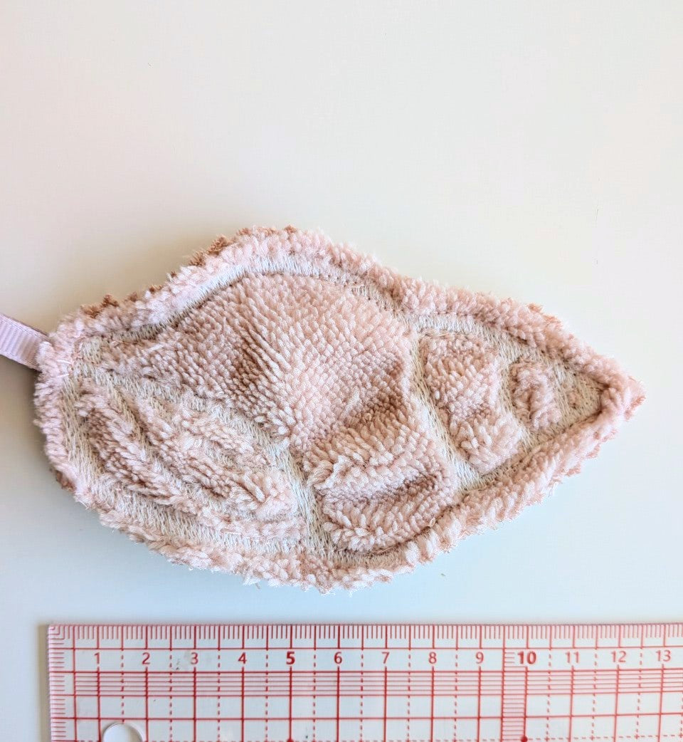 Lingette démaquillante coquillage- vieux rose